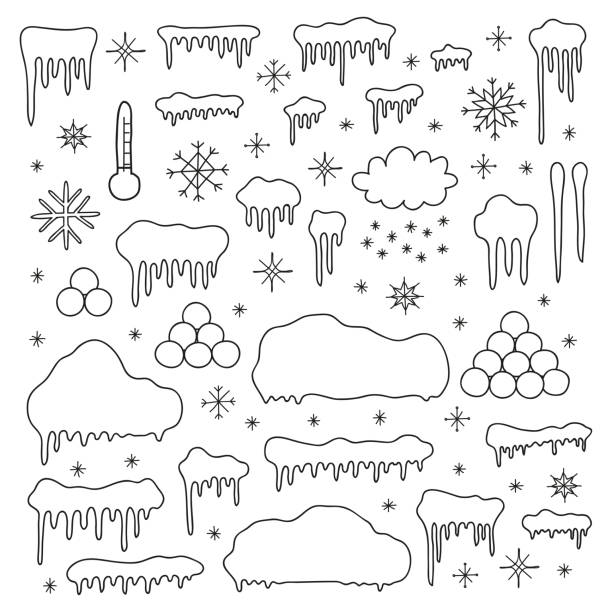 Detail Icicle Clipart Black And White Nomer 11