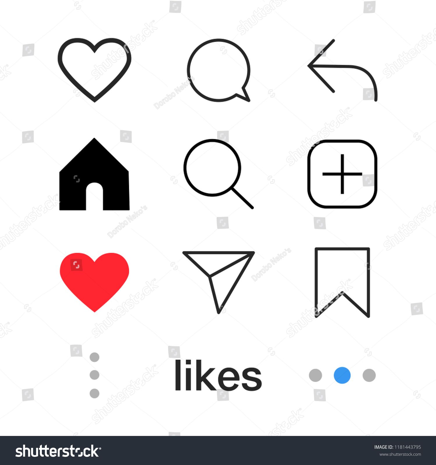 Detail Icon Like Coment Share Instagram Nomer 16