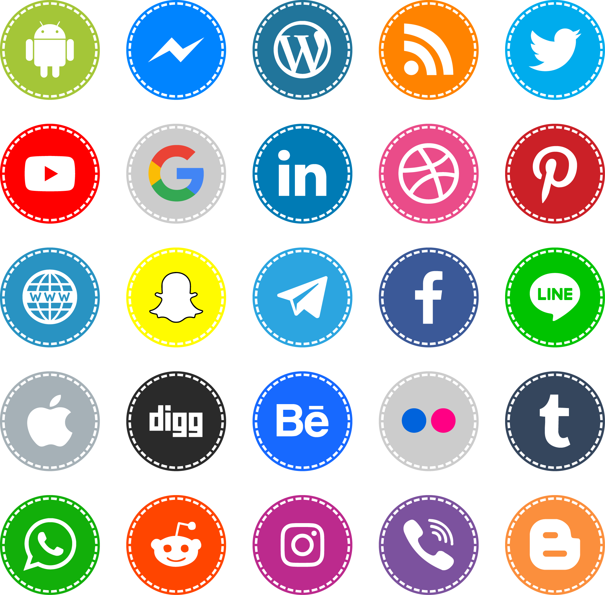 Detail Icon Social Media Png Zip Nomer 6