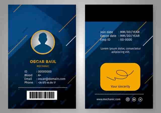 Detail Id Card Design Kosong Nomer 13