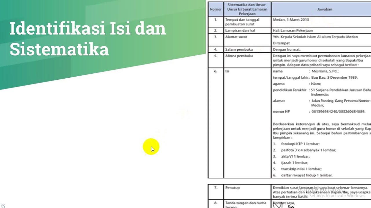 Detail Identifikasi Surat Lamaran Pekerjaan Nomer 3