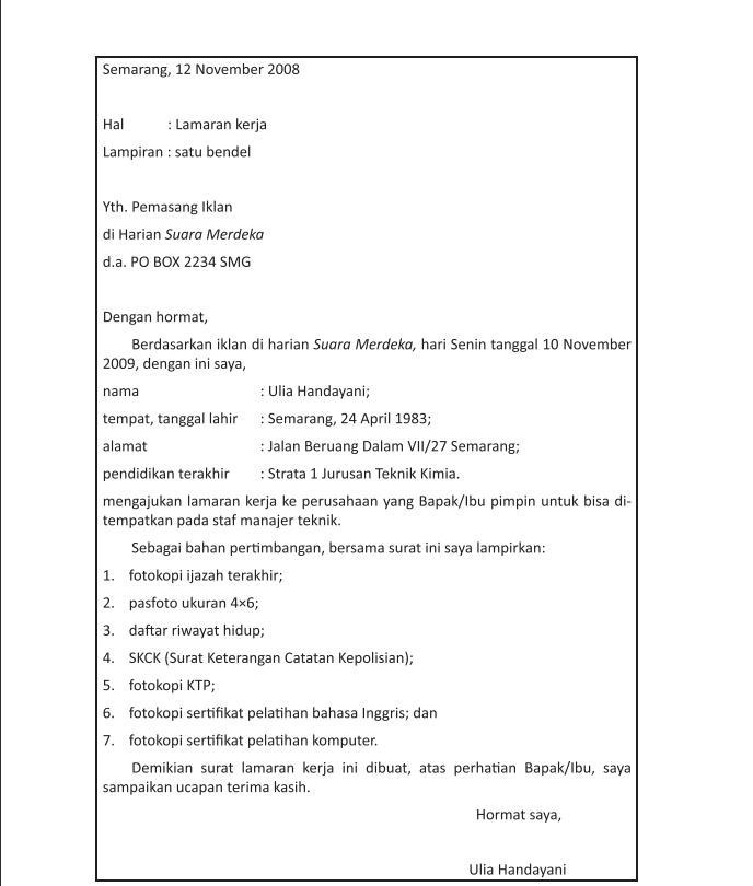 Detail Identifikasi Surat Lamaran Pekerjaan Nomer 7