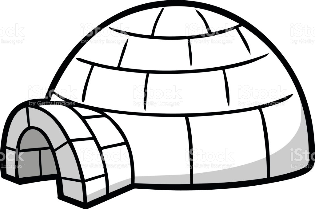 Detail Igloo Black And White Clipart Nomer 8