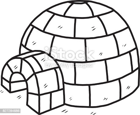 Detail Igloo Black And White Clipart Nomer 18