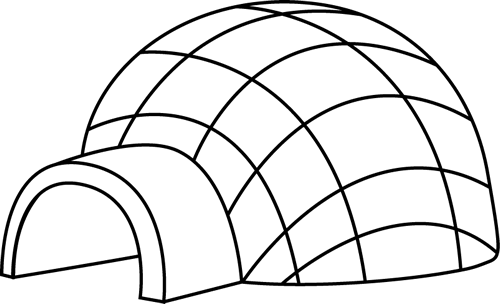 Detail Igloo Black And White Clipart Nomer 23