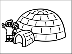 Detail Igloo Black And White Clipart Nomer 26