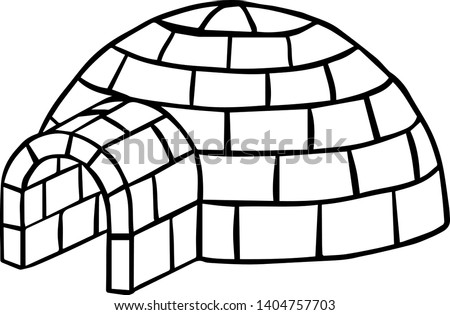 Detail Igloo Black And White Clipart Nomer 37