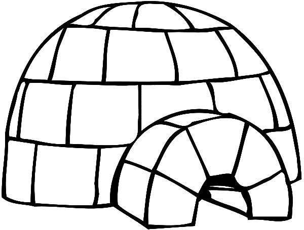 Detail Igloo Black And White Clipart Nomer 6