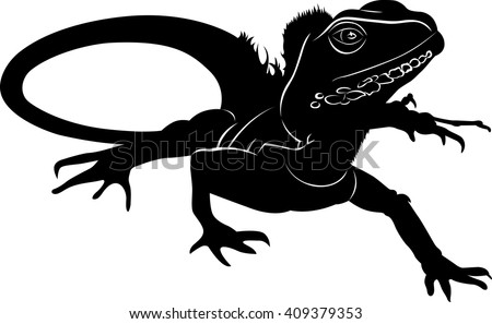 Detail Iguana Clipart Black And White Nomer 20