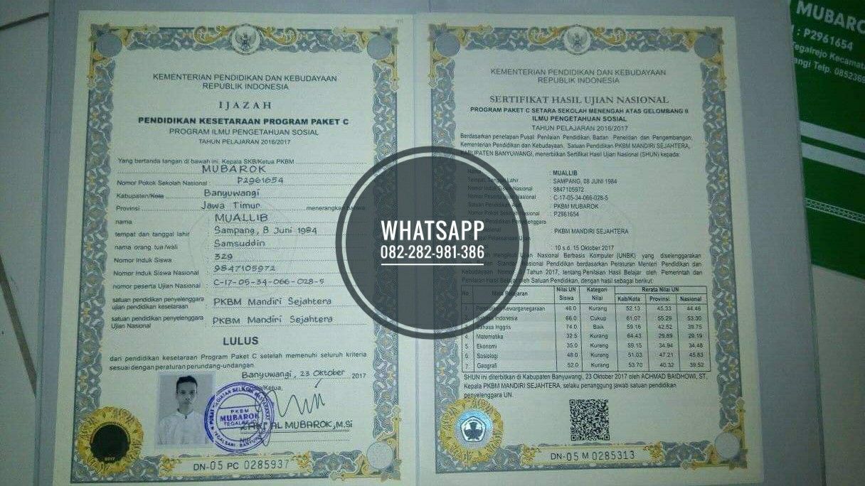 Detail Ijazah Paket C 2017 Nomer 32