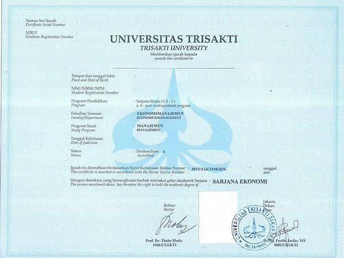 Detail Ijazah S1 Kosong Nomer 2