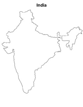 Blank Map Of Indian Subcontinent - KibrisPDR