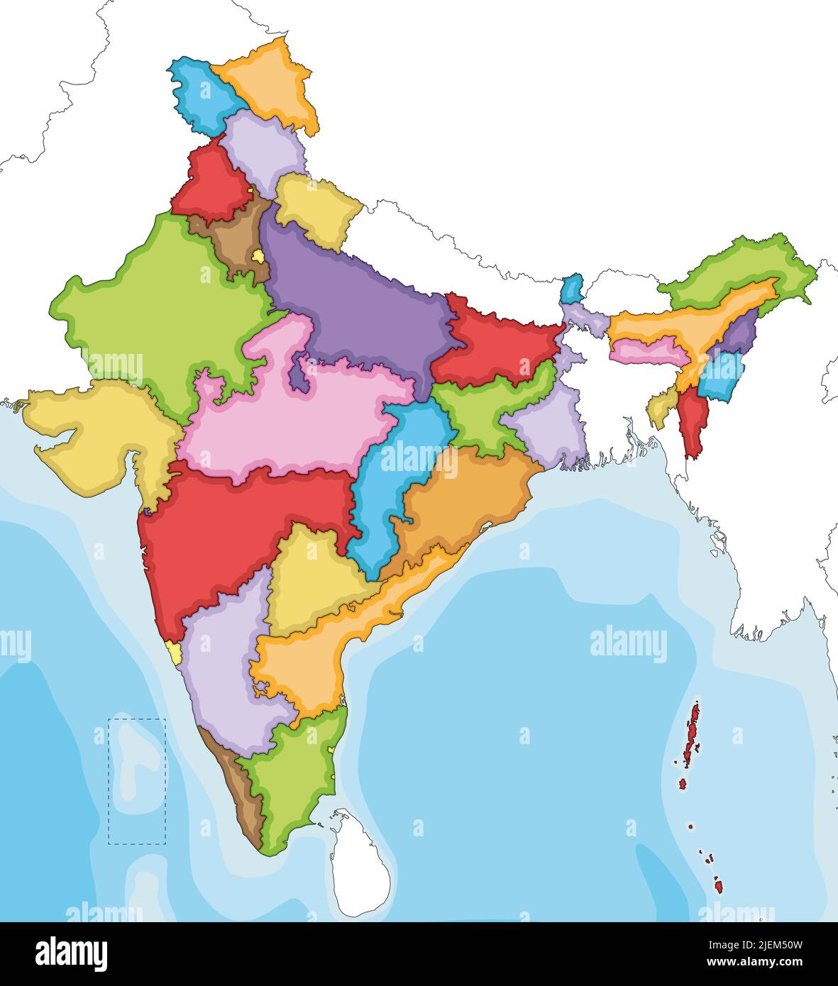 Detail Blank Map Of Indian Subcontinent Nomer 17