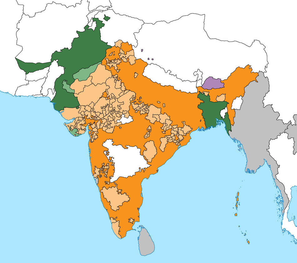 Detail Blank Map Of Indian Subcontinent Nomer 4