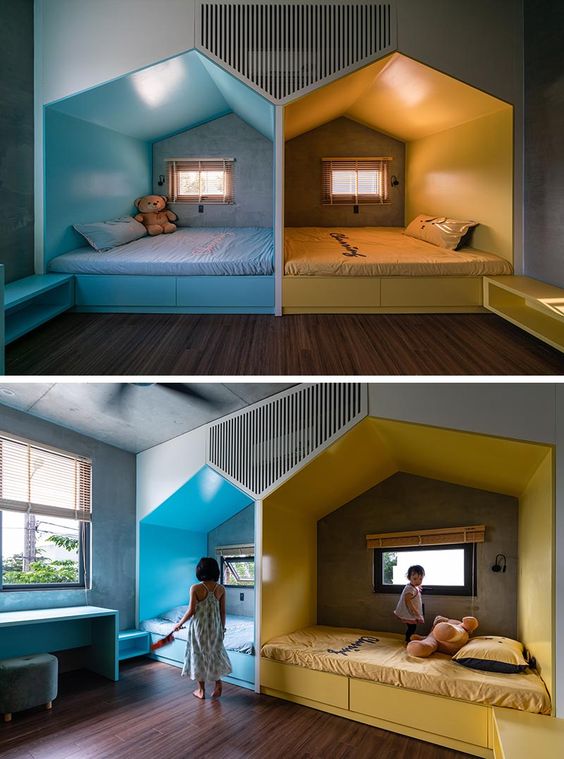 Detail Desain Kamar Tidur Anak Kembar Nomer 7