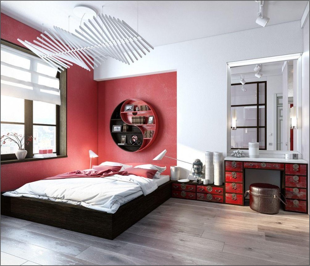 Download Desain Kamar Tidur Merah Nomer 7