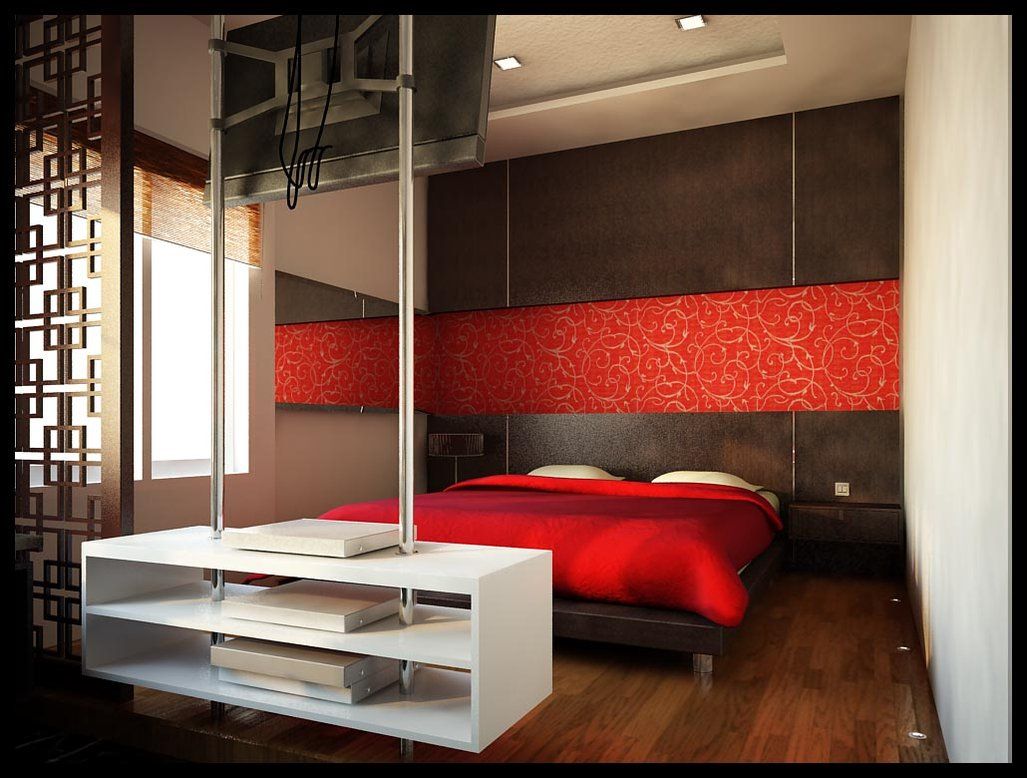 Detail Desain Kamar Tidur Merah Nomer 9