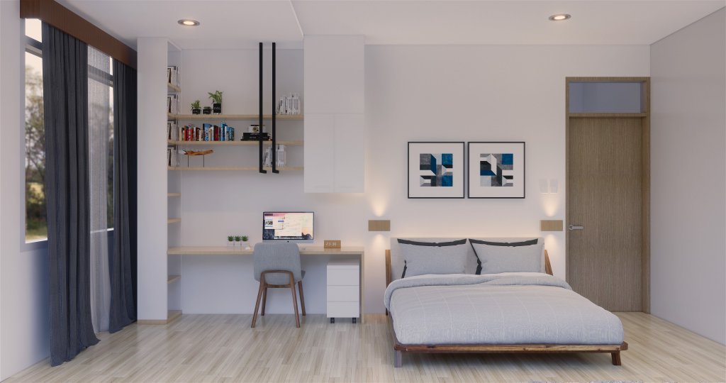 Detail Desain Kamar Tidur Modern Minimalis Nomer 6