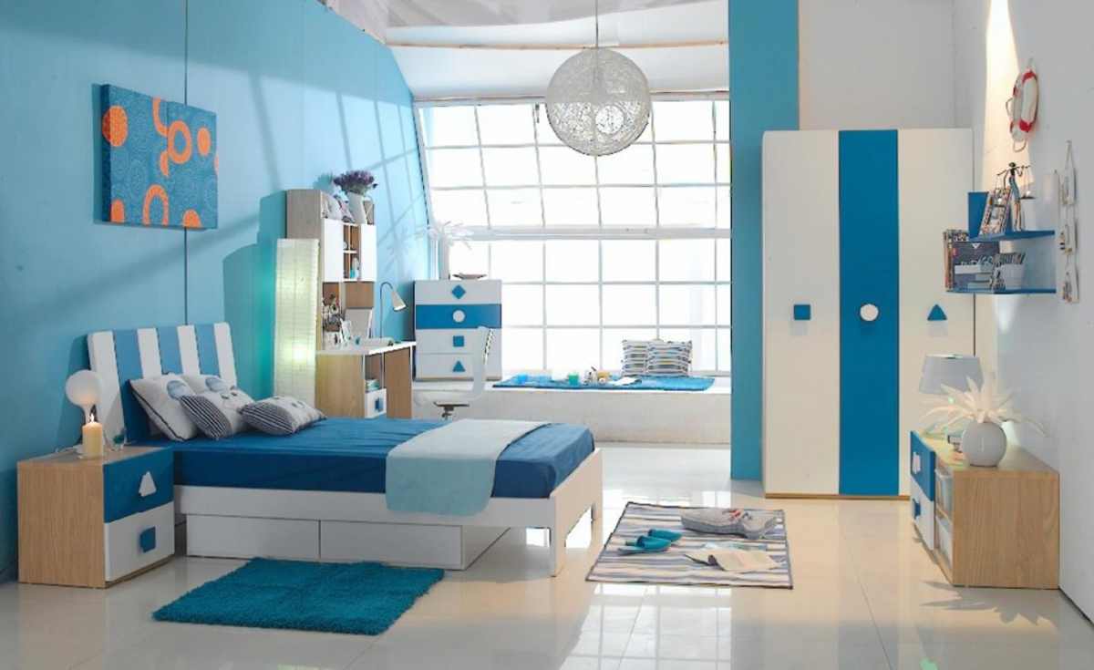 Detail Desain Kamar Tidur Warna Biru Nomer 27