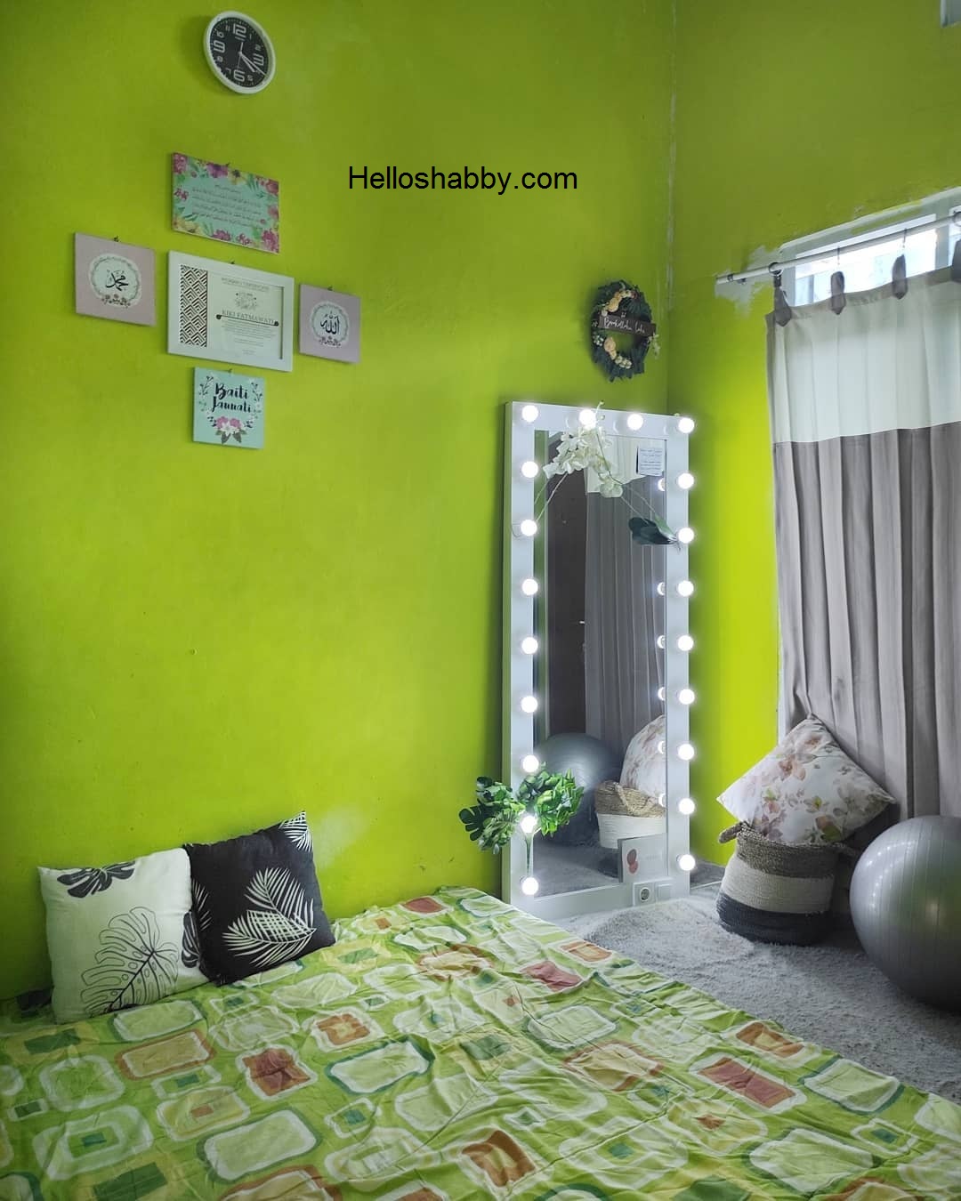 Detail Desain Kamar Tidur Warna Hijau Nomer 11