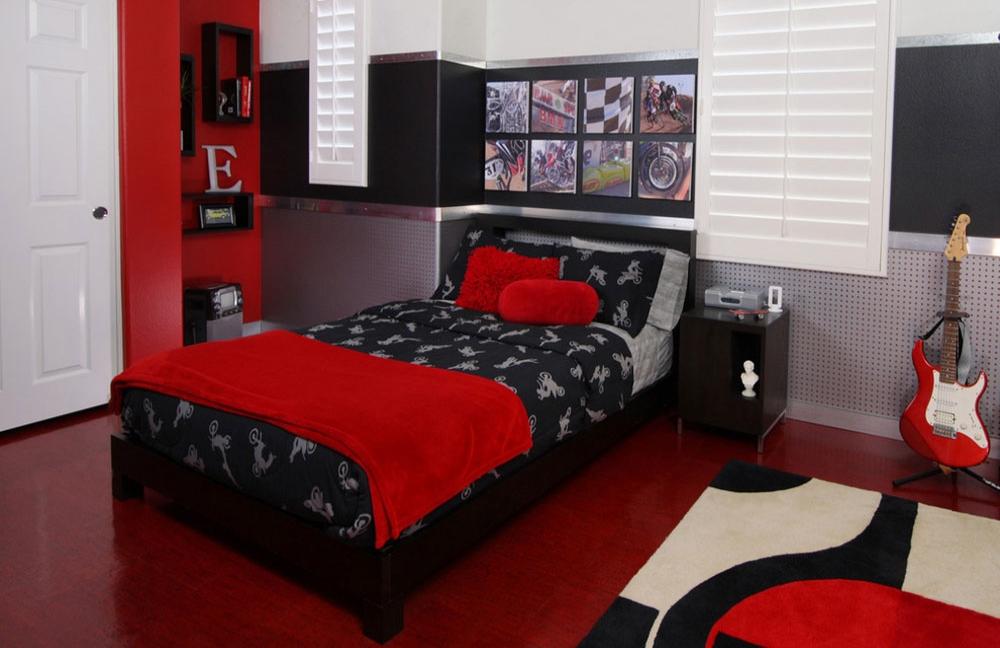 Desain Kamar Tidur Warna Merah Hitam - KibrisPDR