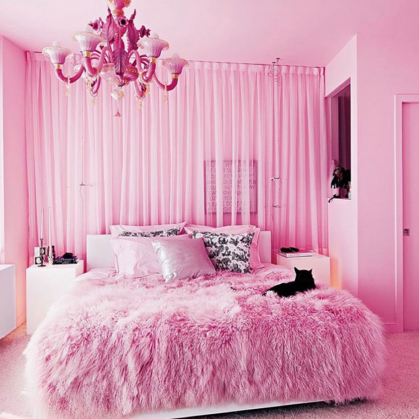 Detail Desain Kamar Tidur Warna Pink Nomer 17