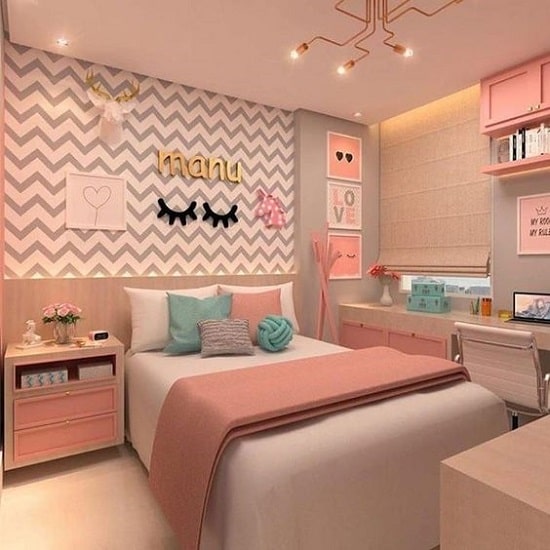 Detail Desain Kamar Tidur Warna Pink Nomer 35