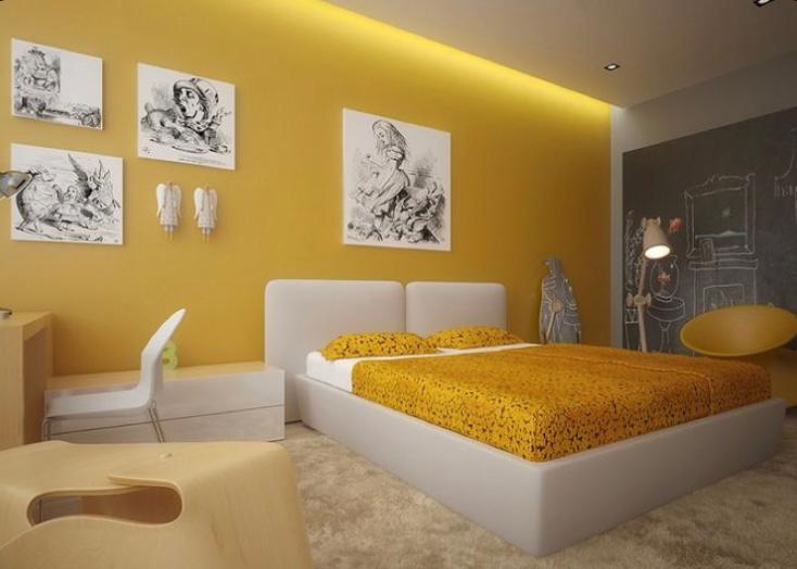 Detail Desain Kamar Warna Kuning Nomer 3