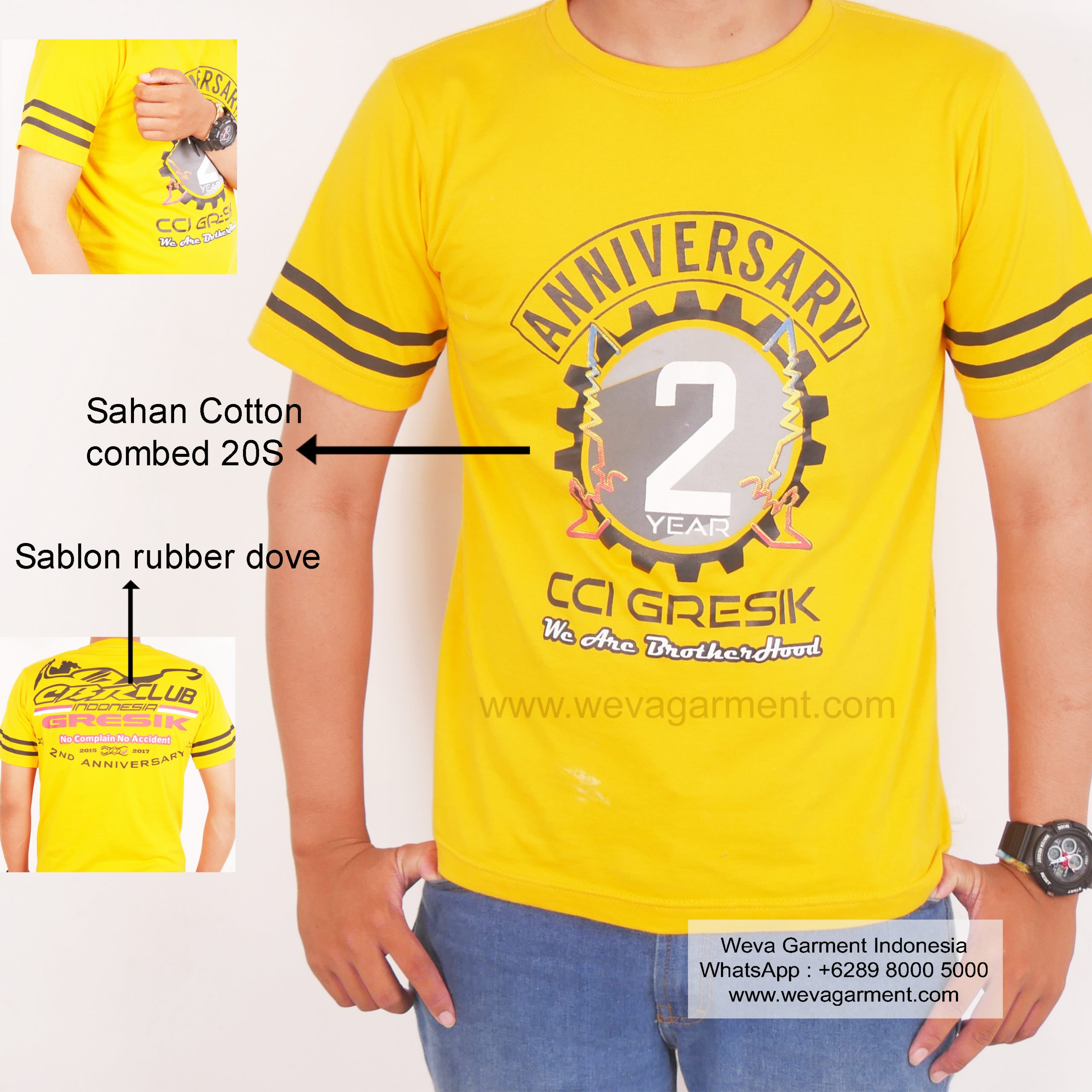 Detail Desain Kaos Anniversary Club Motor Nomer 27