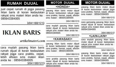 Detail Iklan Baris Koran Nomer 44