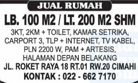 Detail Iklan Baris Koran Nomer 47