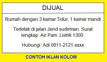 Detail Iklan Kolom Contoh Nomer 28