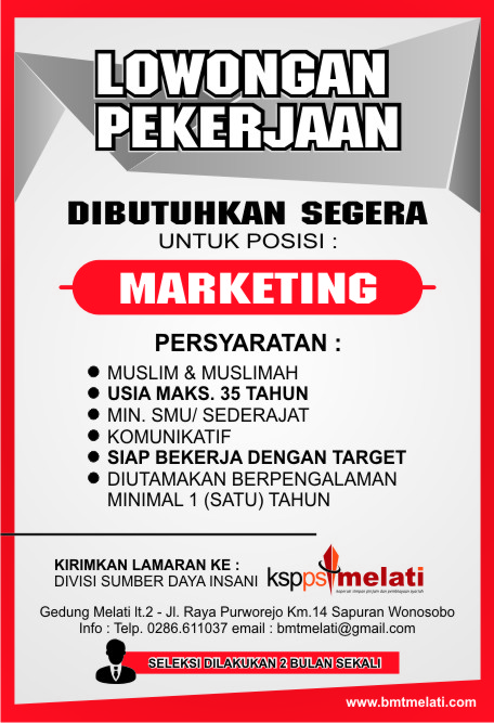 Detail Iklan Lowongan Pekerjaan Dan Surat Lamarannya Nomer 23