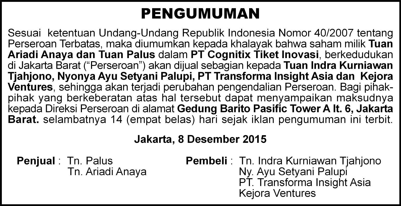 Detail Iklan Pengumuman Atau Pemberitahuan Nomer 11