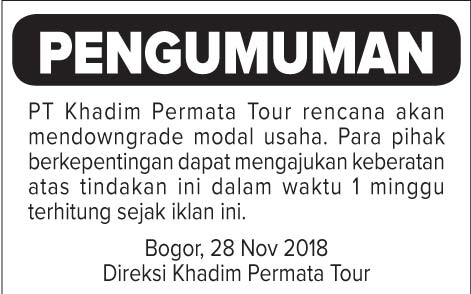 Detail Iklan Pengumuman Atau Pemberitahuan Nomer 27