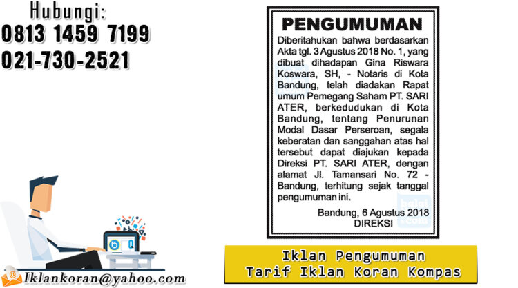 Detail Iklan Pengumuman Atau Pemberitahuan Nomer 35