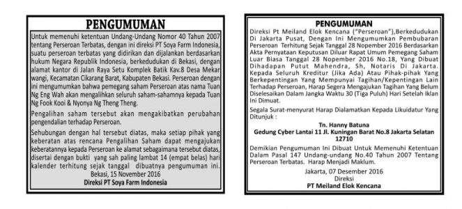 Detail Iklan Pengumuman Atau Pemberitahuan Nomer 38