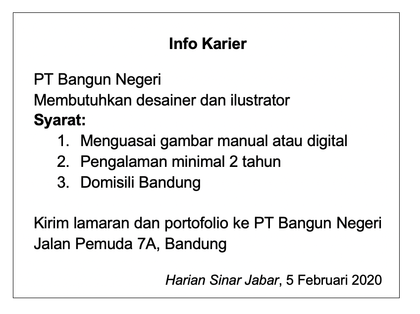 Detail Iklan Surat Lamaran Kerja Nomer 16