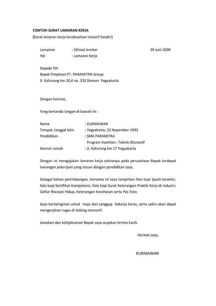 Detail Iklan Surat Lamaran Kerja Nomer 33