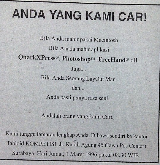 Detail Iklan Surat Lamaran Kerja Nomer 34