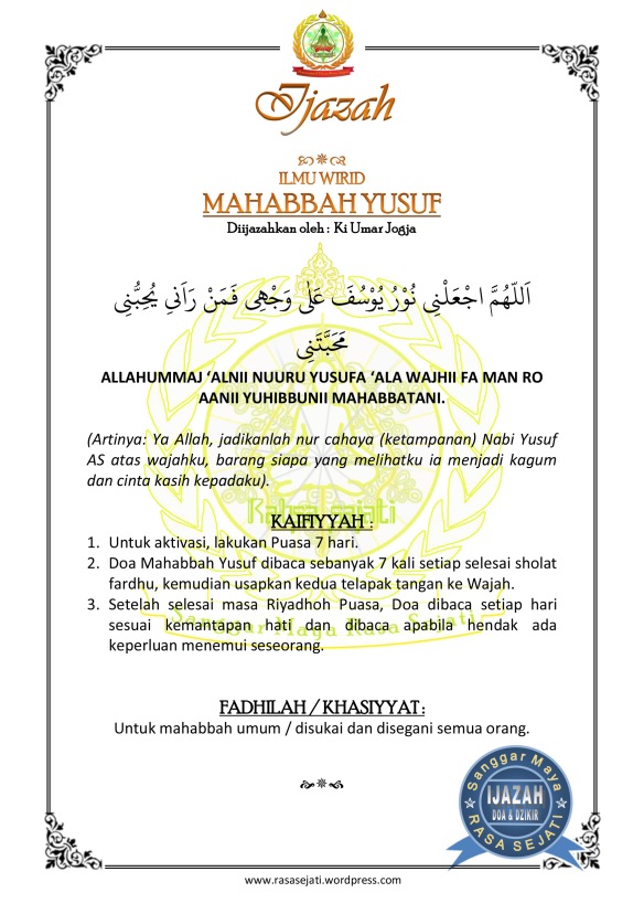 Detail Ilmu Pengasihan Surat Yusuf Nomer 11