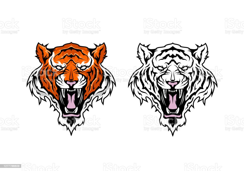 Detail Ilustrasi Gambar Kepala Harimau Nomer 12