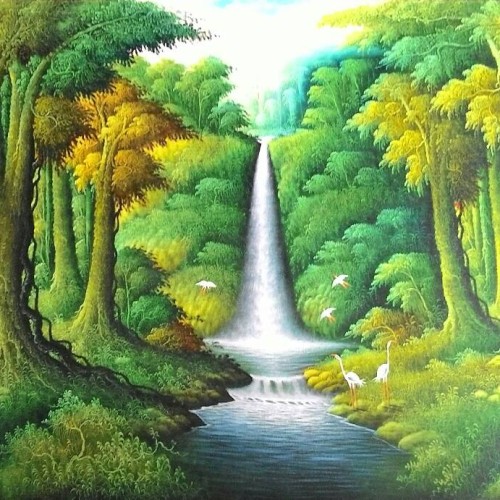 Detail Ilustrasi Pemandangan Air Terjun Nomer 41