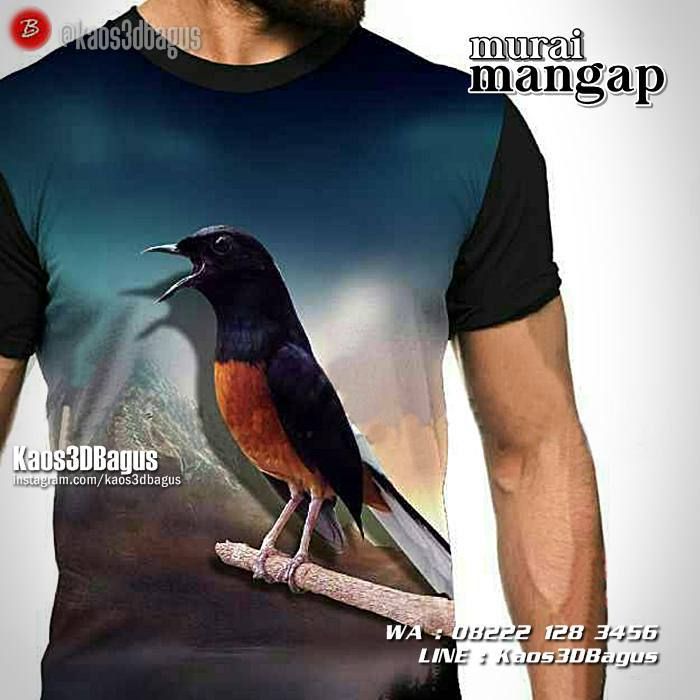 Detail Desain Kaos Burung Murai Nomer 6