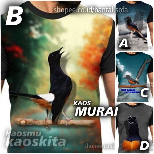 Detail Desain Kaos Burung Murai Nomer 50