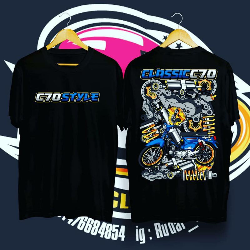 Detail Desain Kaos C70 Racing Nomer 3