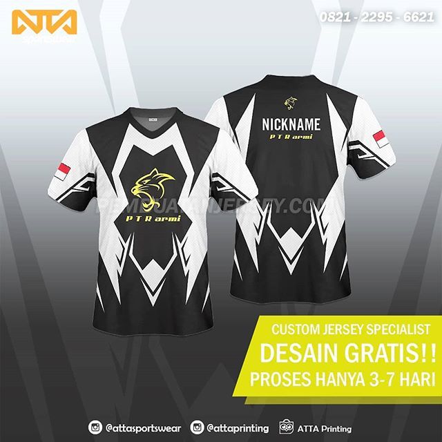 Detail Desain Kaos Esport Polos Nomer 40