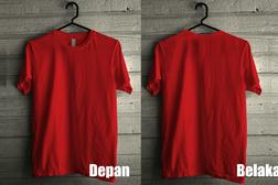 Detail Desain Kaos Kaos Polos Merah Depan Belakang Nomer 10