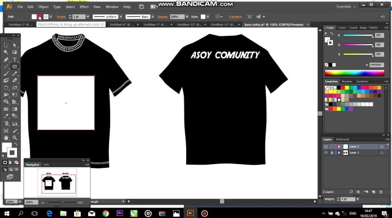 Detail Desain Kaos Komputer Nomer 19