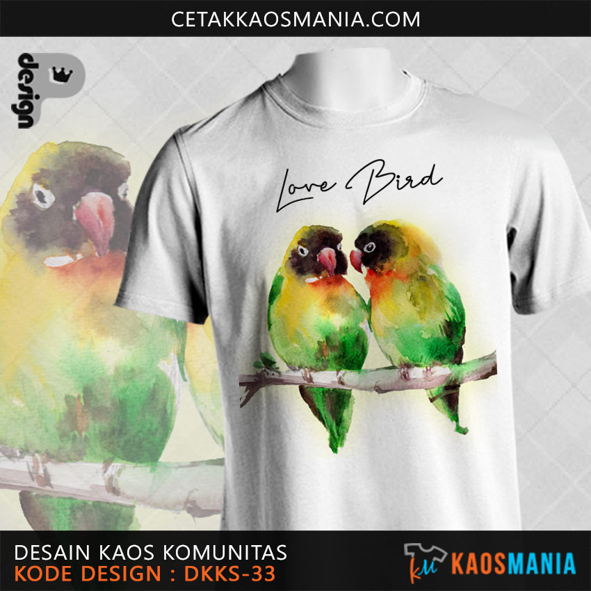 Detail Desain Kaos Lovebird Nomer 16